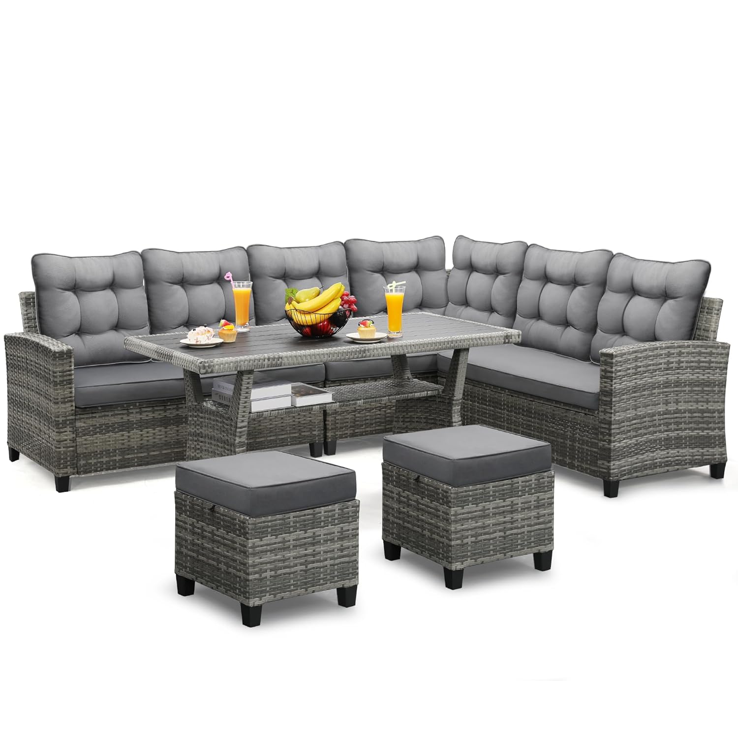 Outdoor Furniture Grey - Set di mobili da giardino da