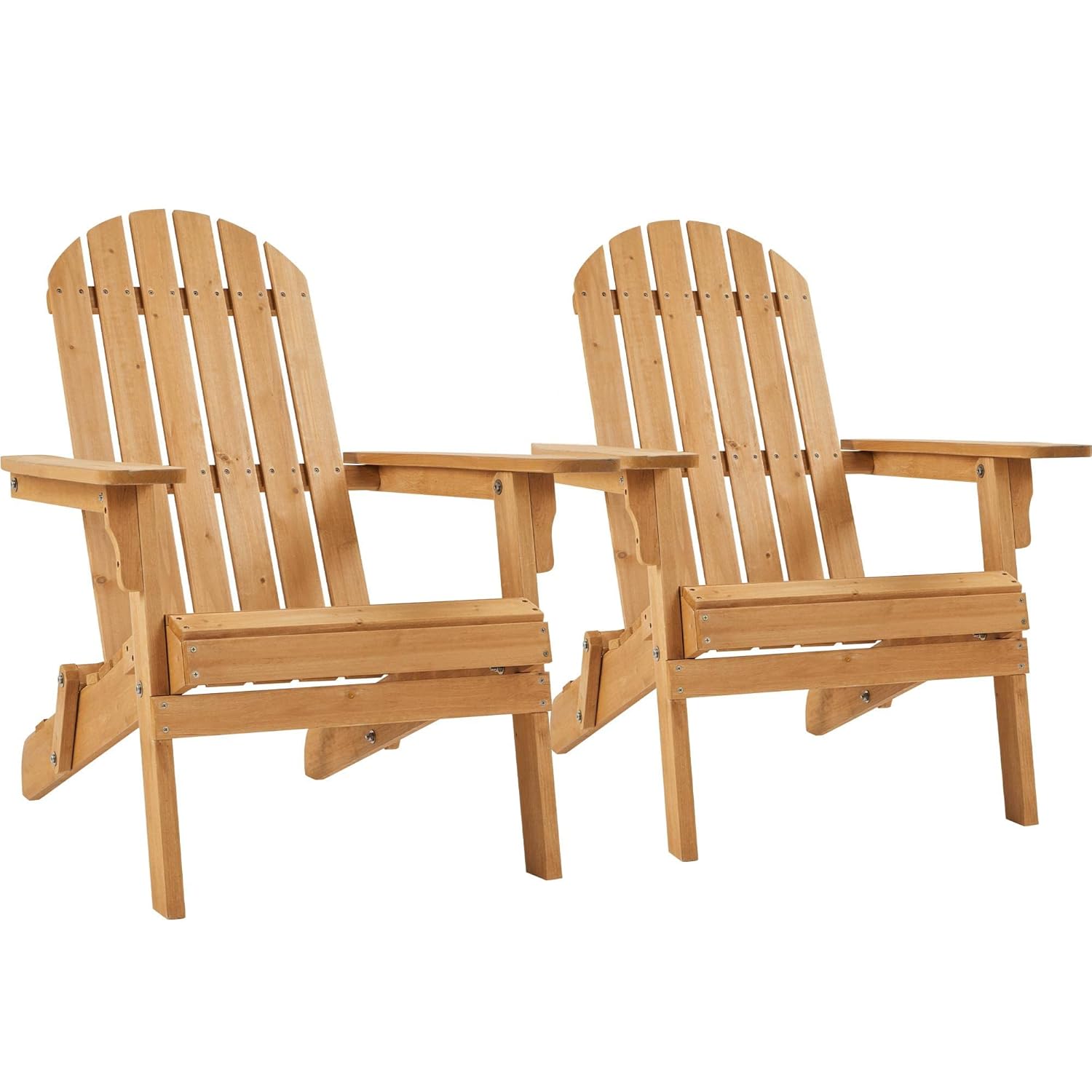 Outdoor Furniture And Fire Pit - Set di 2 Sedie Adirondack Pieghevoli