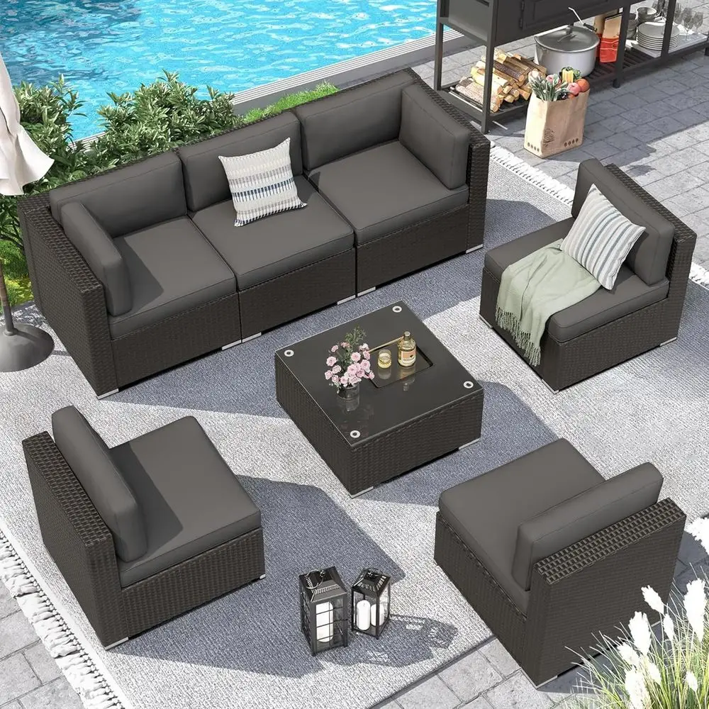 Outdoor Furniture Grey - Set di mobili da giardino per