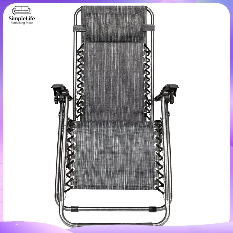Outdoor Furniture Grey - Sedia a Sdraio Pieghevole a Gravità
