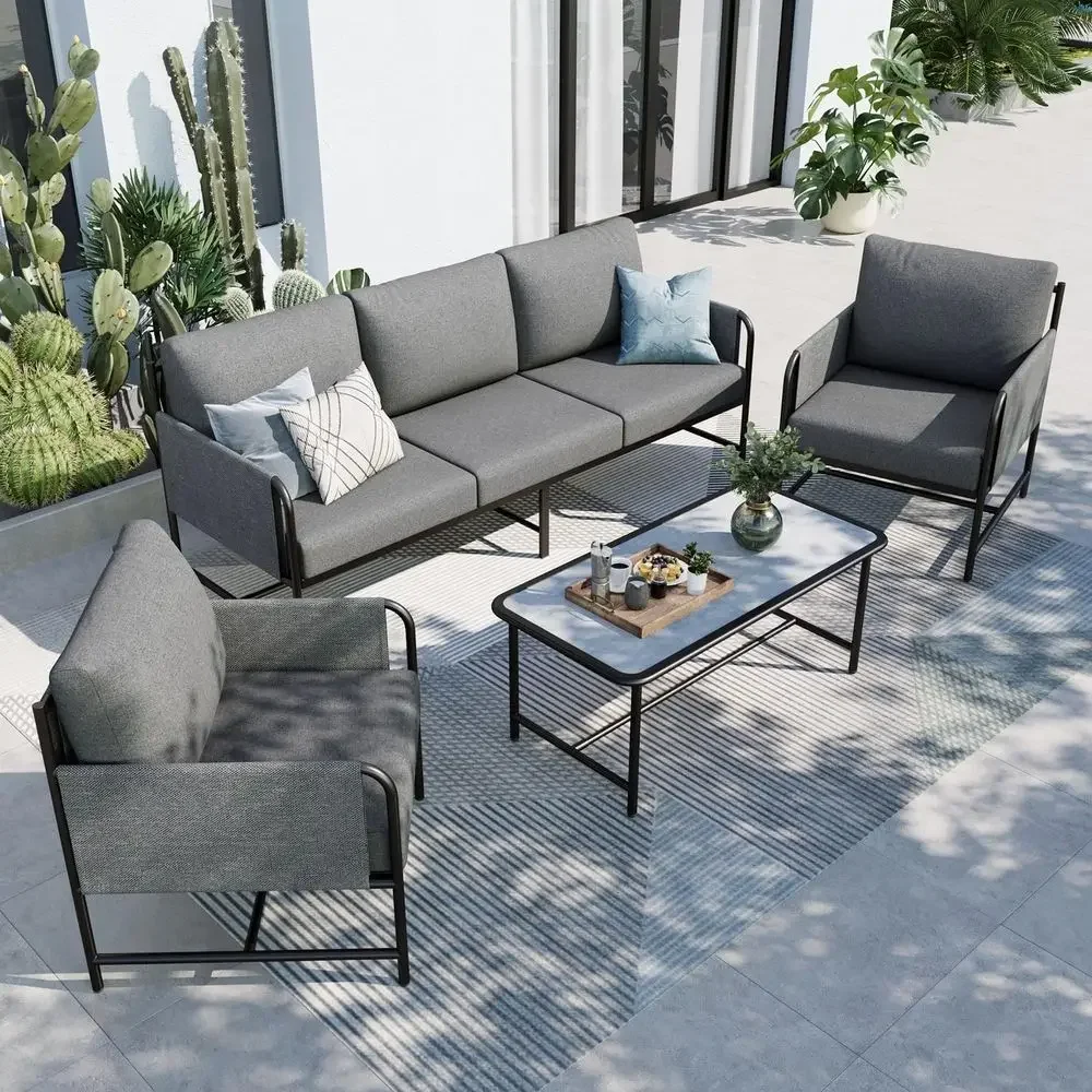 Outdoor Furniture Grey - Set di mobili da giardino a