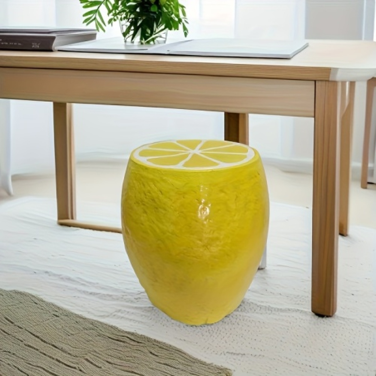 Outdoor Furniture Yellow - Sgabello a Forma di Limone Giallo,
