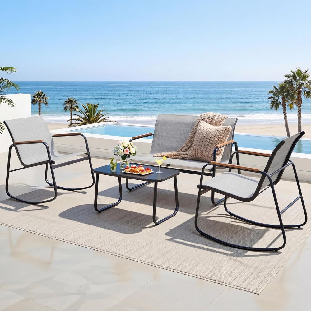 Outdoor Furniture Grey - Set di mobili da giardino per