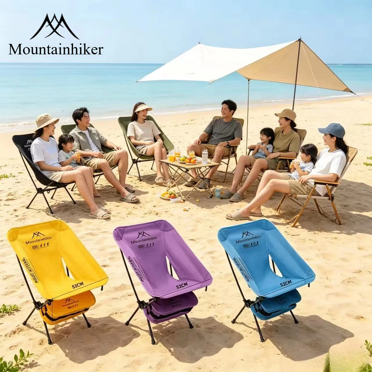 Outdoor Furniture Yellow - Sedia pieghevole ultraleggera in lega di