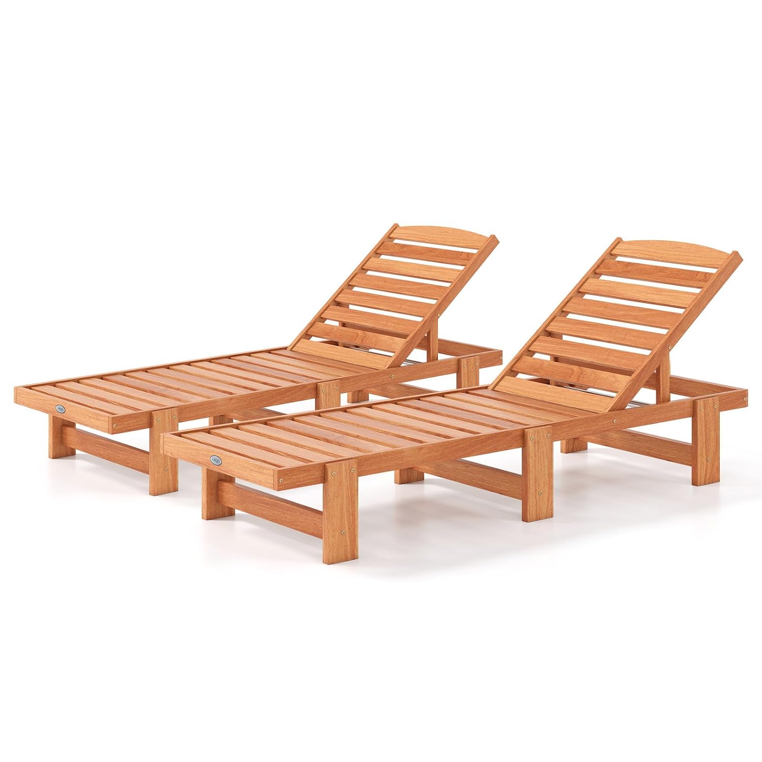 Outdoor Furniture Oil Teak - Chaise Longue in Legno Massello, Sedia