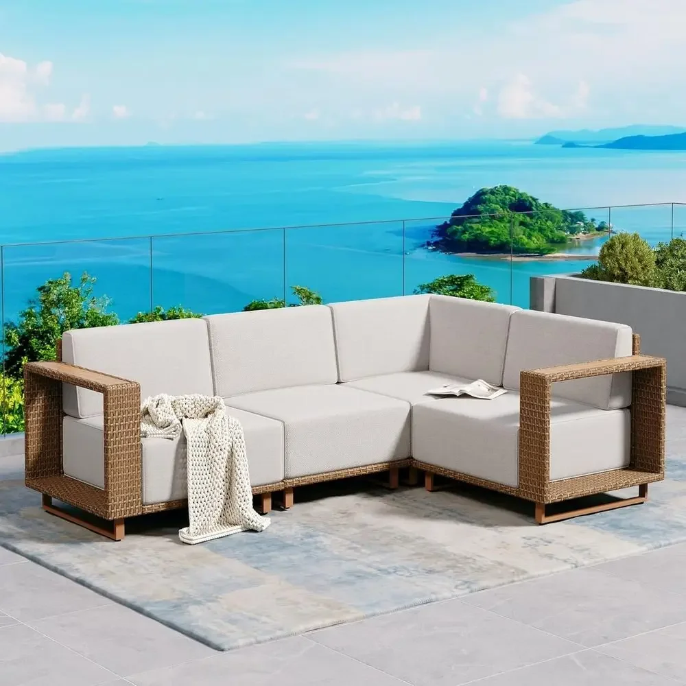 Outdoor Furniture Yellow - Divano Sezionale a L da Esterno