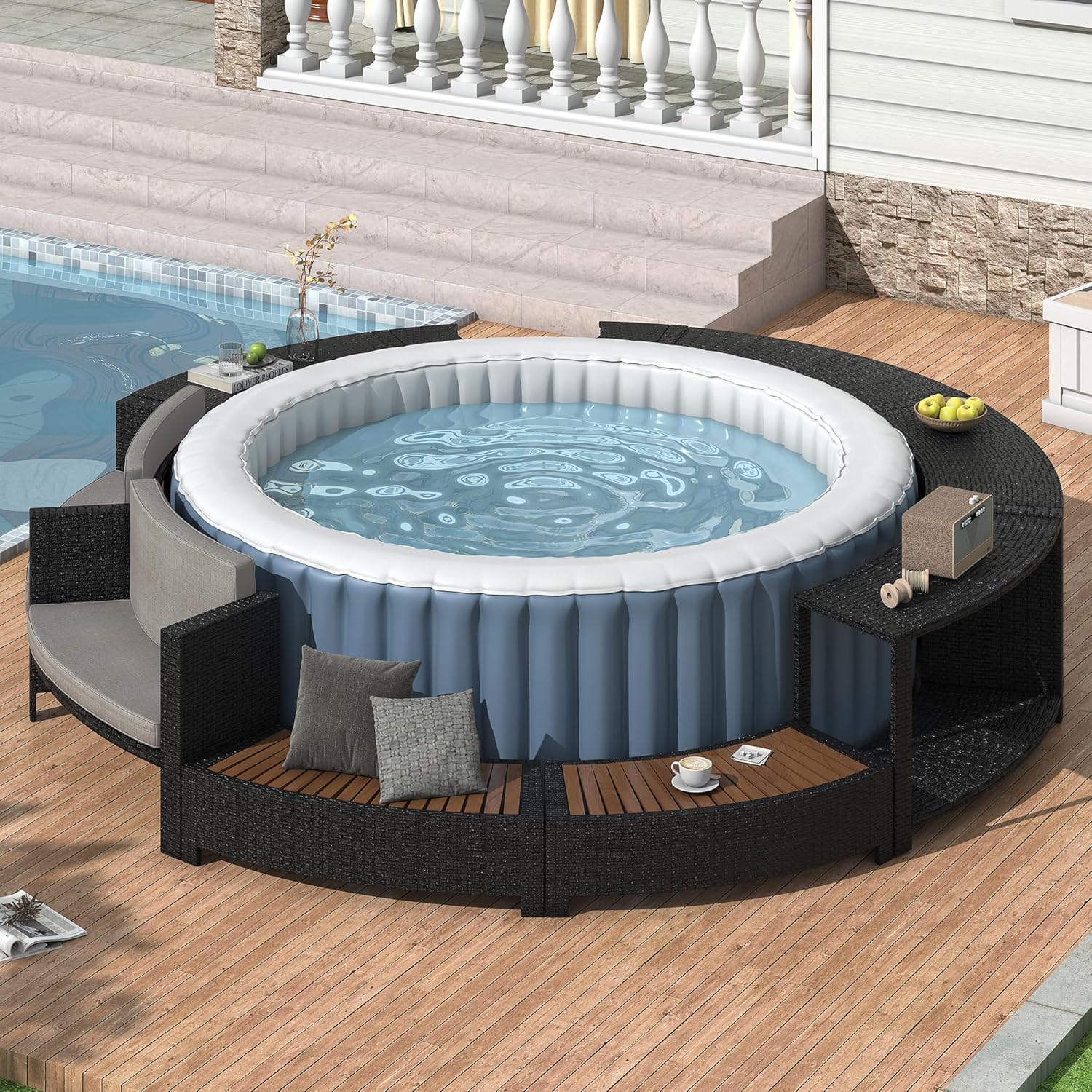 Set Divano da Esterno in Ratta - Outdoor Furniture Grey recensione e prezzo