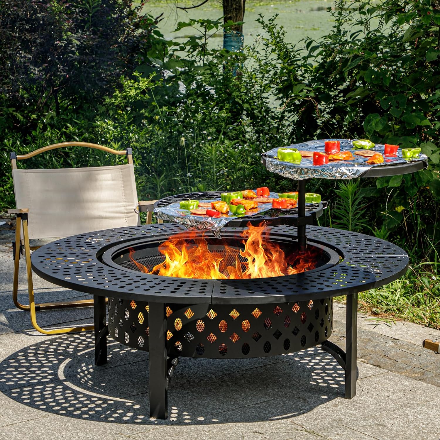 Tavolo Braciere Extra Large a  - Outdoor Furniture With Fire Pit recensione e prezzo