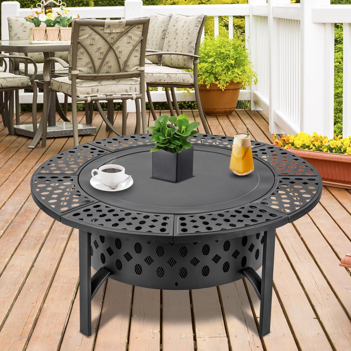 Tavolo Braciere Extra Large a  - Outdoor Furniture With Fire Pit recensione e prezzo