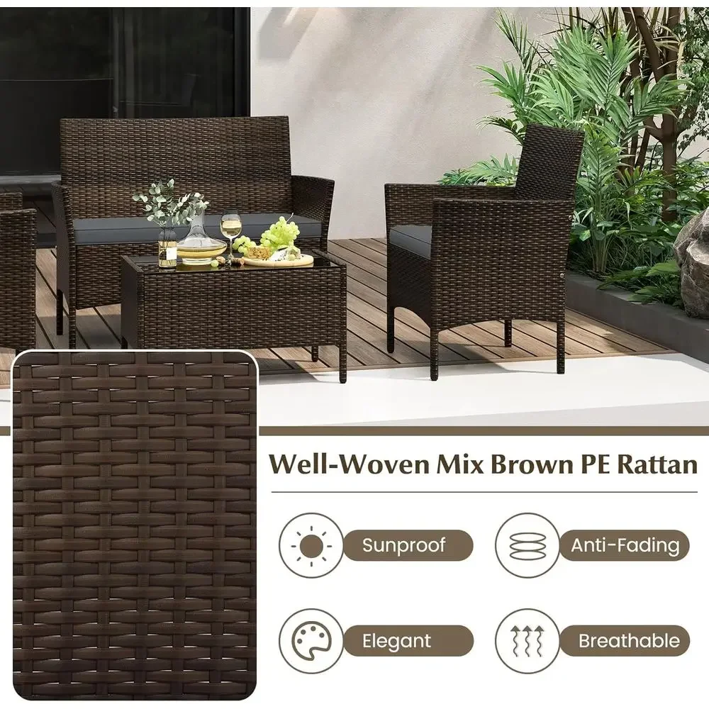 Set di mobili da giardino in r - Outdoor Furniture Grey recensione e prezzo