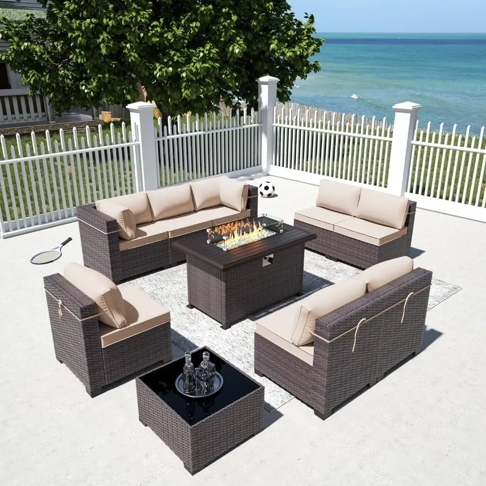 -Set di mobili da patio con ta - Outdoor Furniture And Fire Pit recensione e prezzo