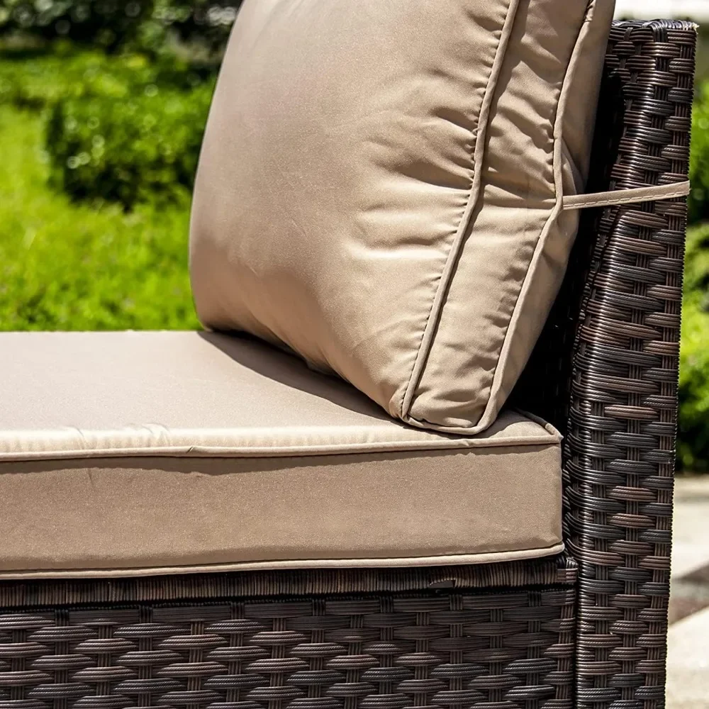-Set di mobili da patio con ta - Outdoor Furniture And Fire Pit recensione e prezzo