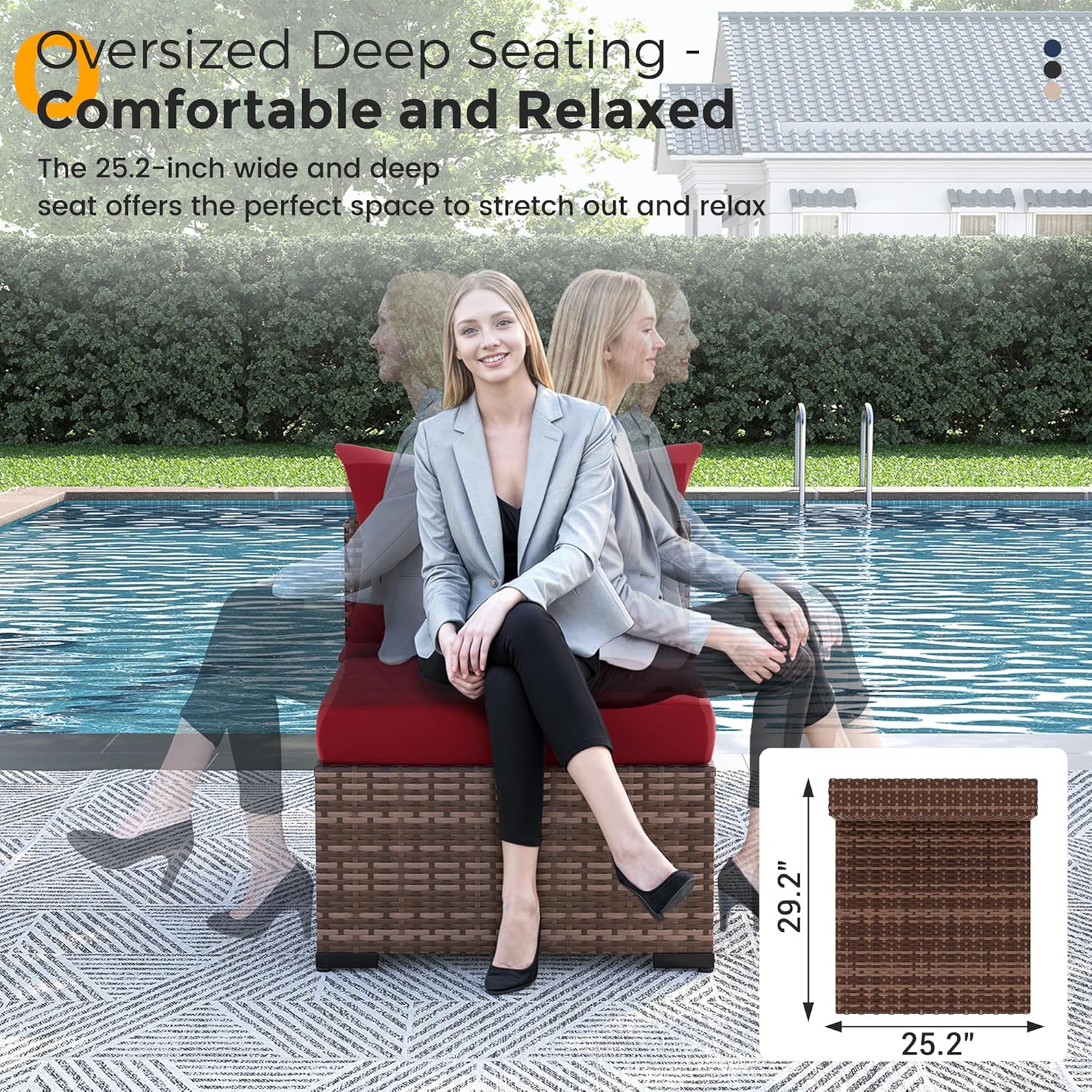Set Divano Sezionale in Vimini - Outdoor Furniture And Fire Pit recensione e prezzo