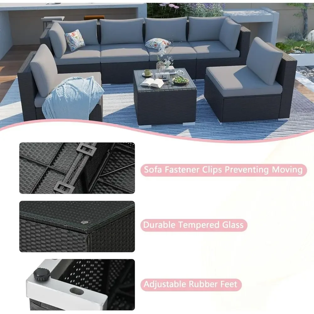 Set di mobili da giardino comp - Outdoor Furniture Grey recensione e prezzo