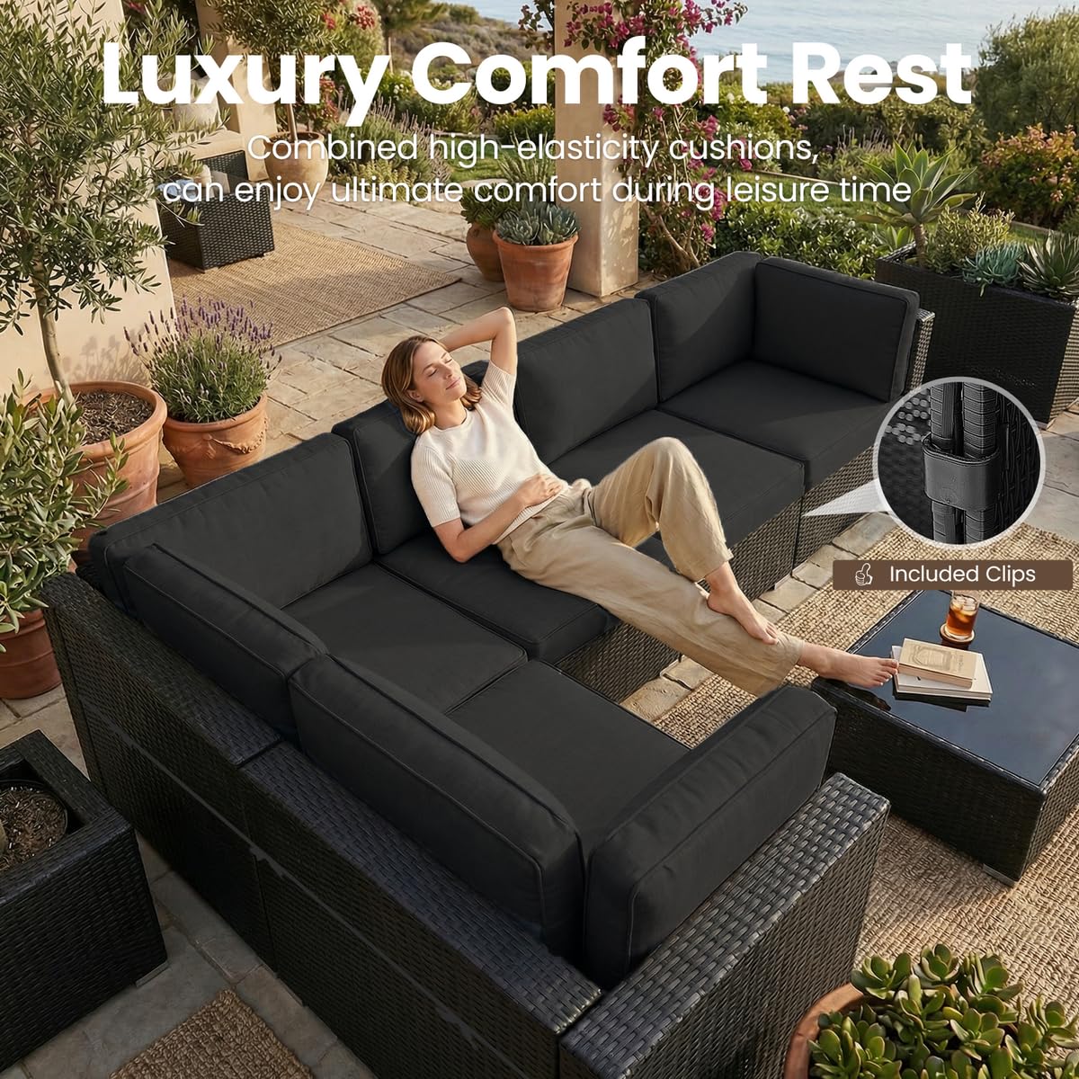 Set di Mobili da Giardino 8 Pe - Outdoor Furniture And Fire Pit recensione e prezzo