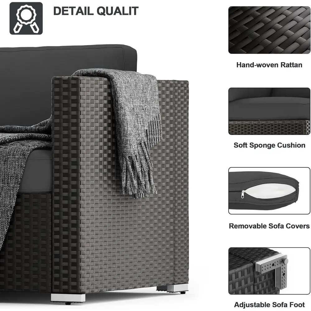 Set di mobili da giardino con  - Outdoor Furniture Grey recensione e prezzo