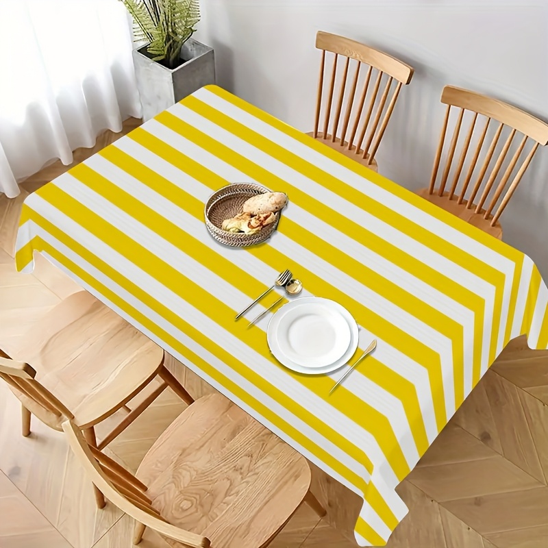 Tovaglia a Righe Gialle e Bian - Outdoor Furniture Yellow recensione e prezzo
