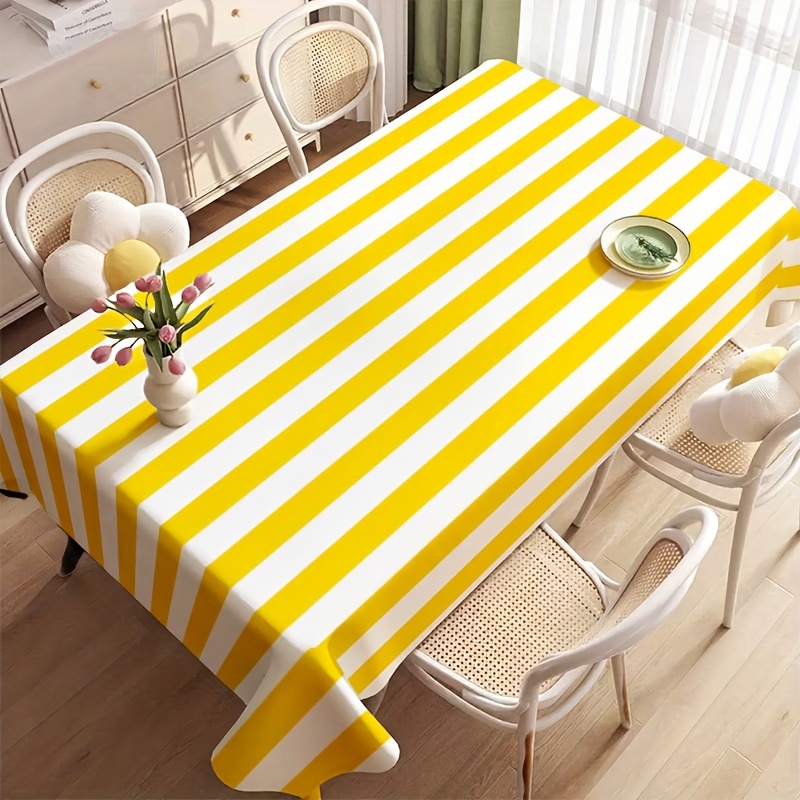 Tovaglia a Righe Gialle e Bian - Outdoor Furniture Yellow recensione e prezzo