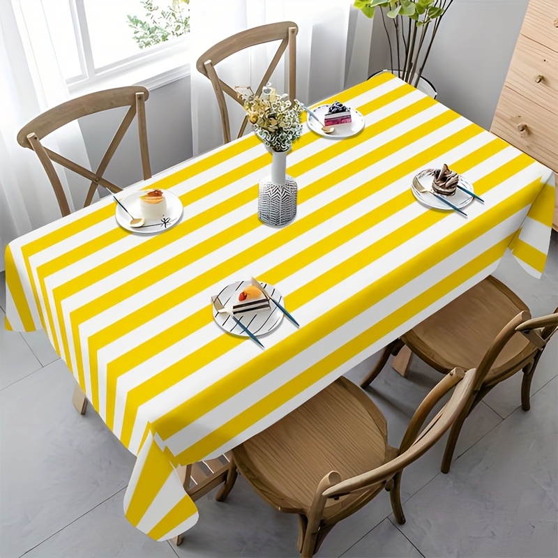 Tovaglia a Righe Gialle e Bian - Outdoor Furniture Yellow recensione e prezzo