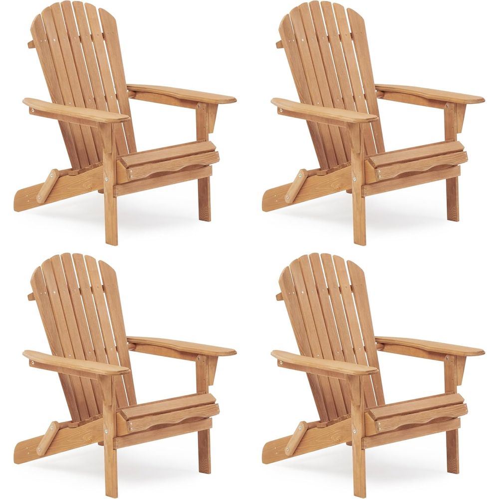 Set Classico di 4 Sedie Adiron - Adirondack Chair Wood recensione e prezzo
