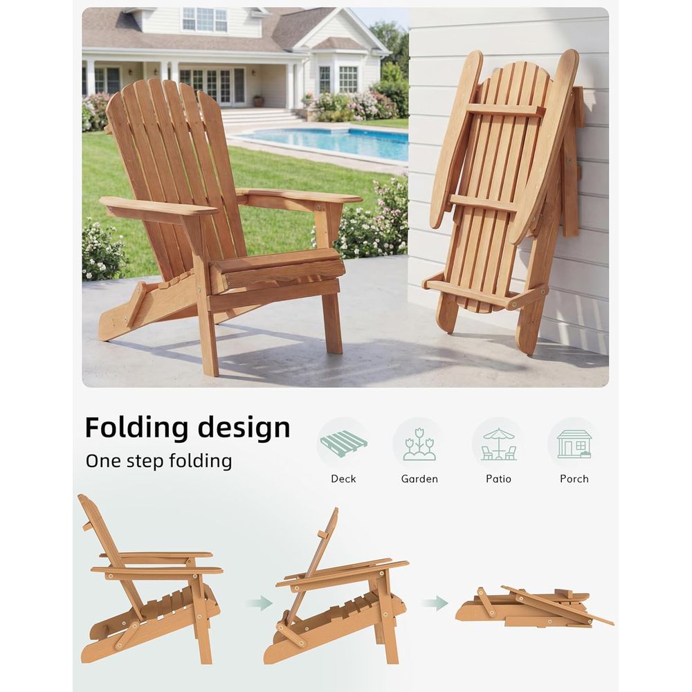 Set Classico di 4 Sedie Adiron - Adirondack Chair Wood recensione e prezzo