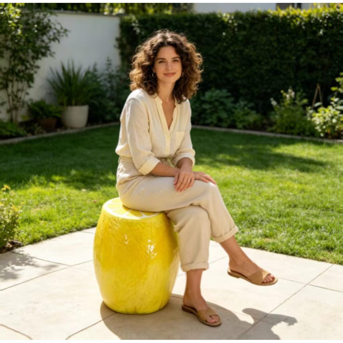 Sgabello a Forma di Limone Gia - Outdoor Furniture Yellow recensione e prezzo