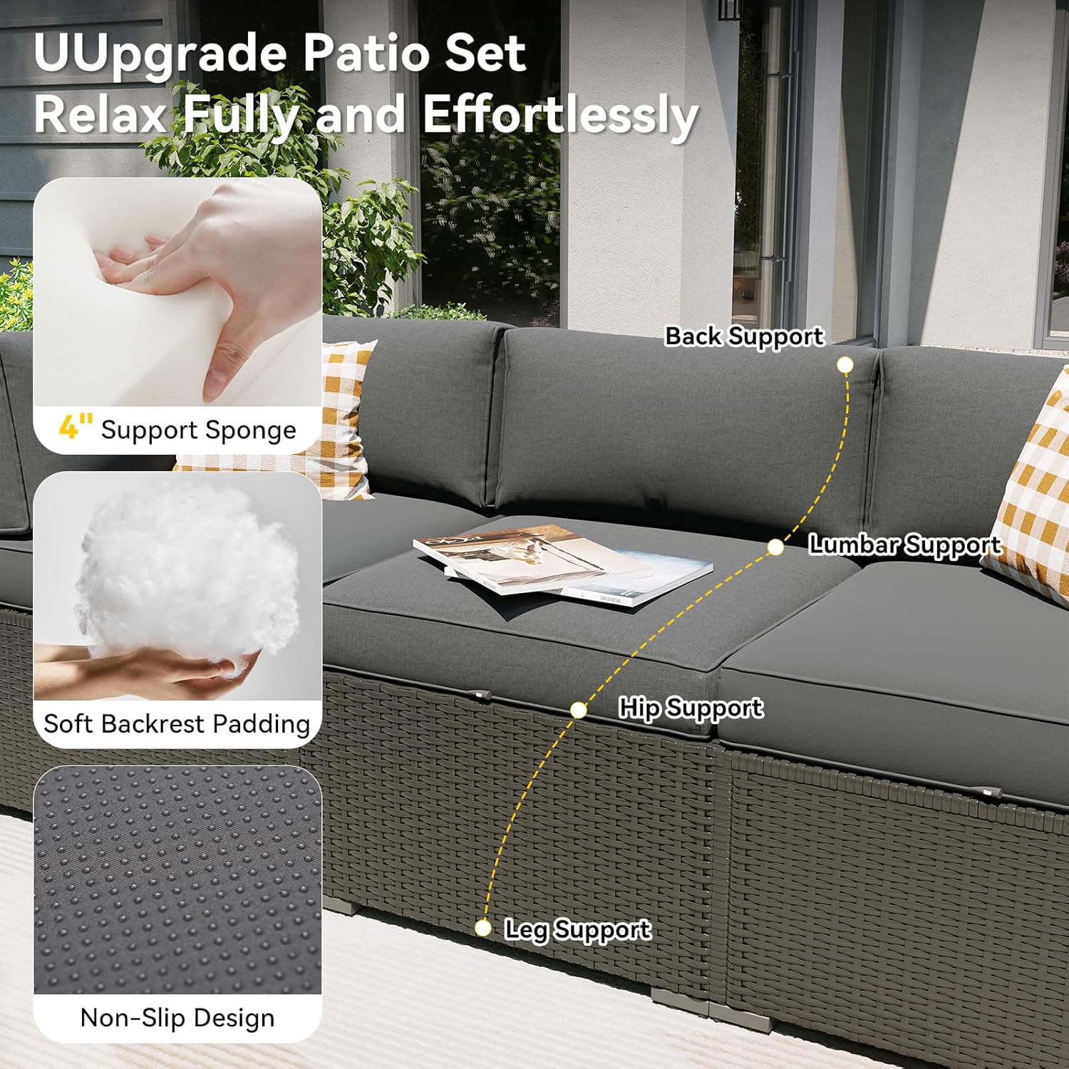 Set di Mobili da Giardino con  - Outdoor Furniture And Fire Pit recensione e prezzo