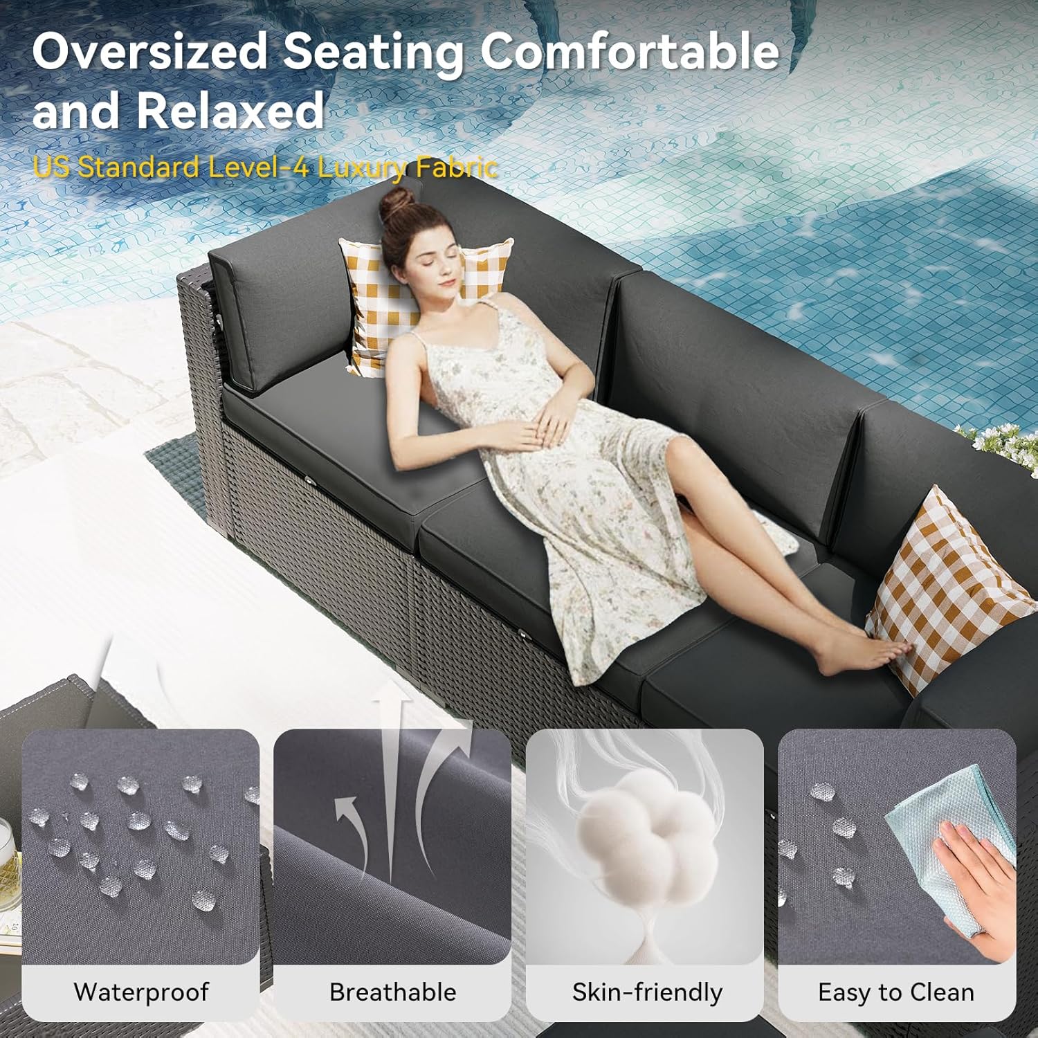 Set di Mobili da Giardino con  - Outdoor Furniture And Fire Pit recensione e prezzo