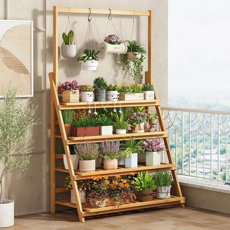Scaffale per fiori in legno ma - Outdoor Furniture Designer recensione e prezzo