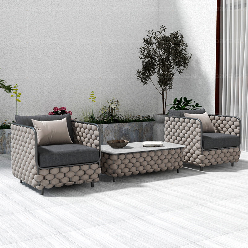 Set Divano da Esterno in Ratta - Outdoor Furniture Grey recensione e prezzo
