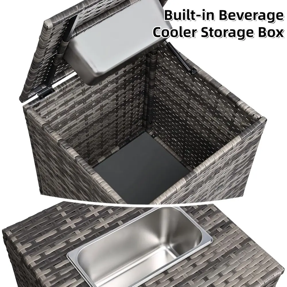 Set di mobili da giardino a 4  - Outdoor Furniture Grey recensione e prezzo