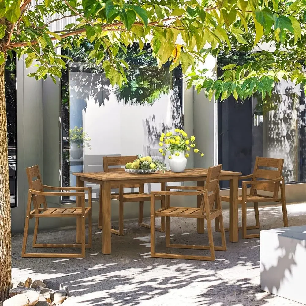 Set da pranzo da esterno a 5 p - Outdoor Furniture Oil Teak recensione e prezzo