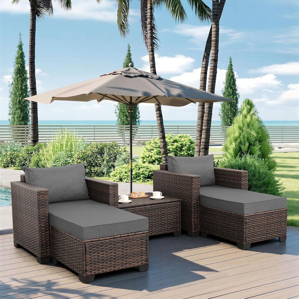Set di mobili da esterno in vi - Outdoor Furniture Grey recensione e prezzo