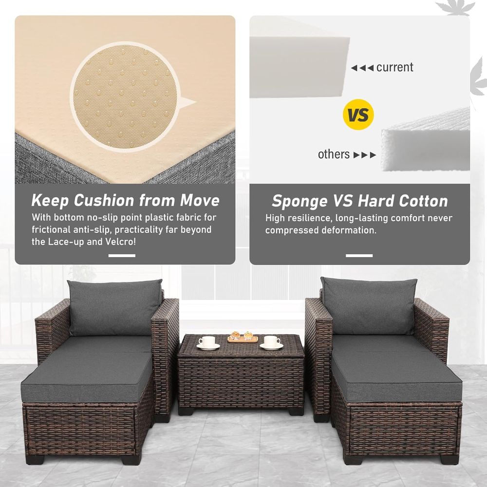 Set di mobili da esterno in vi - Outdoor Furniture Grey recensione e prezzo