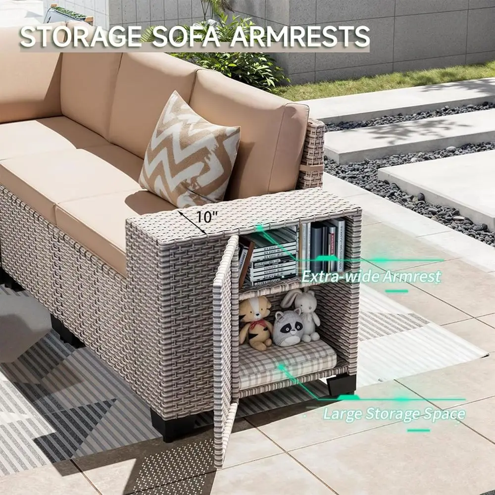 Set di Mobili da Esterno a 7 P - Outdoor Furniture And Fire Pit recensione e prezzo