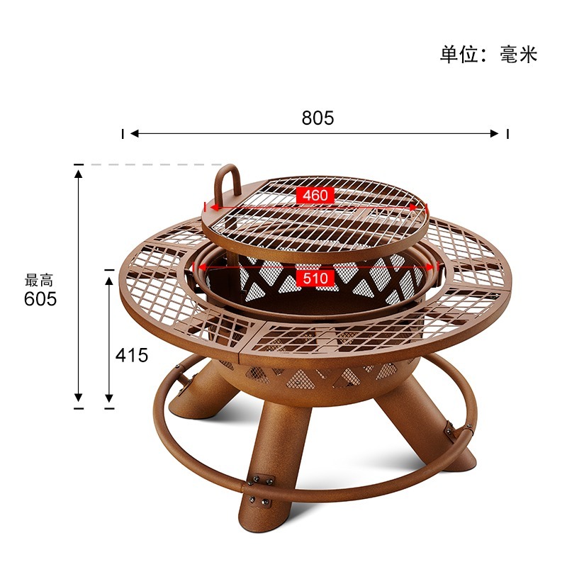 Set Barbecue e Braciere Modern - Outdoor Furniture And Fire Pit recensione e prezzo
