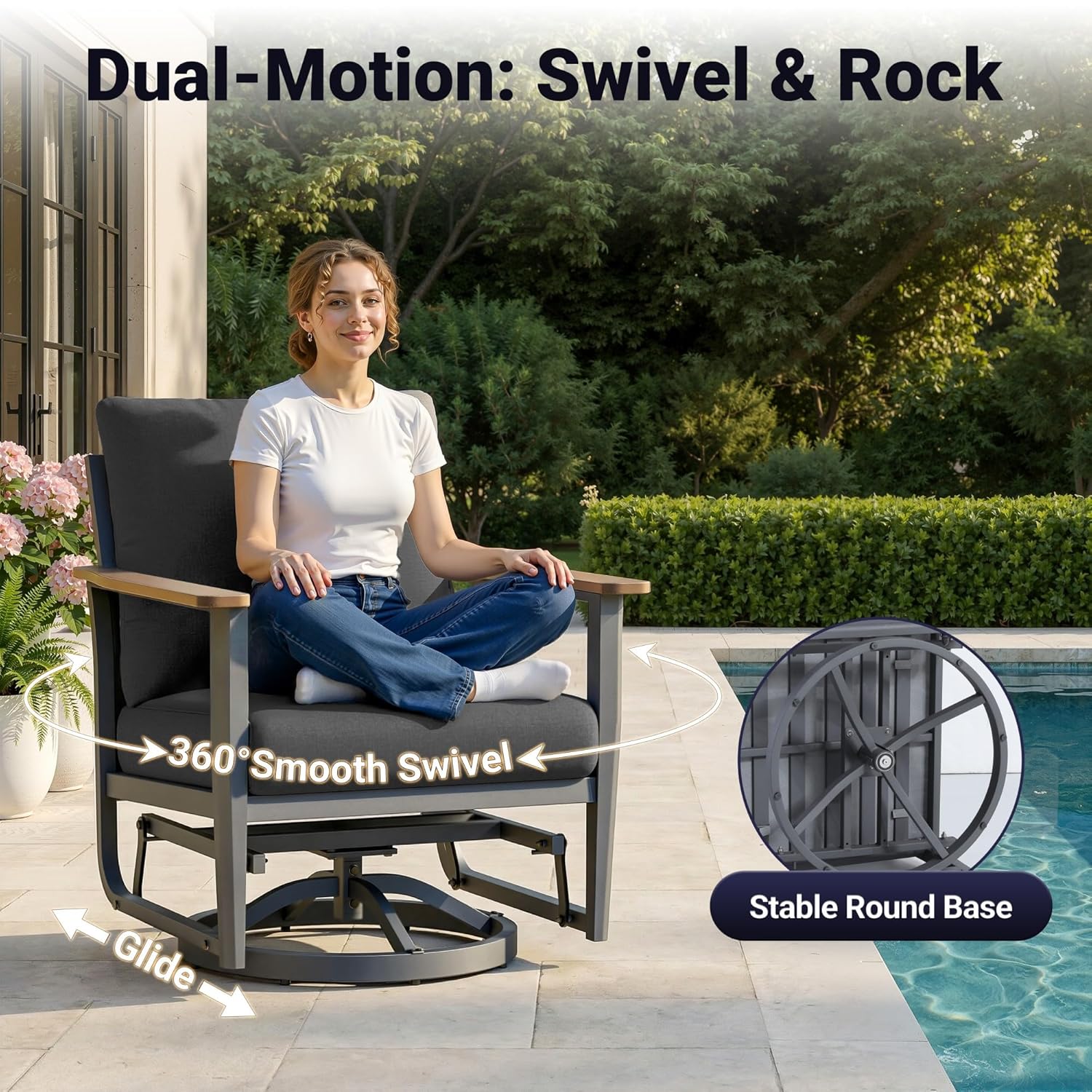 Set da Patio in Alluminio da 5 - Outdoor Furniture And Fire Pit recensione e prezzo