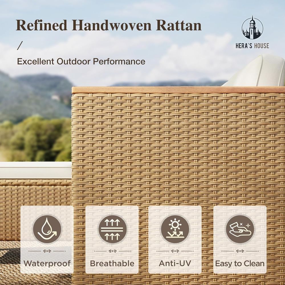 Set da esterno in vimini a 3 p - Outdoor Furniture Yellow recensione e prezzo