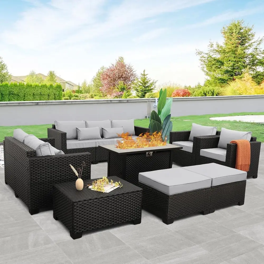 Set di mobili da esterno da 8  - Outdoor Furniture And Fire Pit recensione e prezzo
