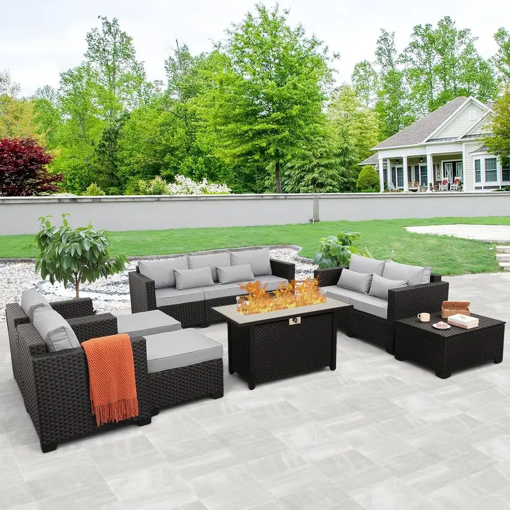 Set di mobili da esterno da 8  - Outdoor Furniture And Fire Pit recensione e prezzo