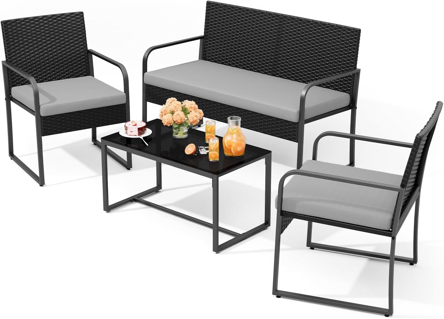 Set di mobili da giardino in r - Outdoor Furniture Grey recensione e prezzo