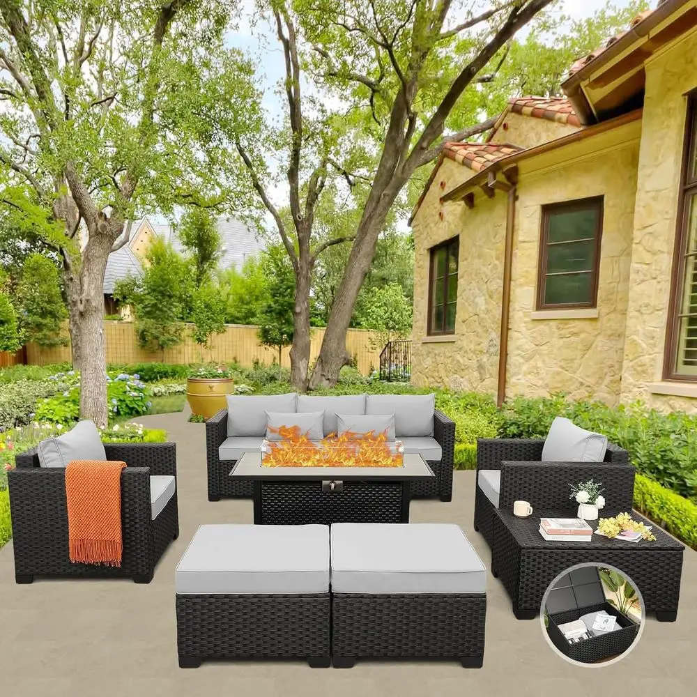 Set di Mobili da Esterno 45 Pe - Outdoor Furniture And Fire Pit recensione e prezzo