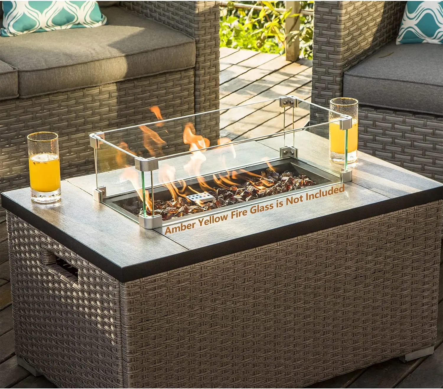 -Mobili da esterno Divano comp - Outdoor Furniture With Fire Pit recensione e prezzo
