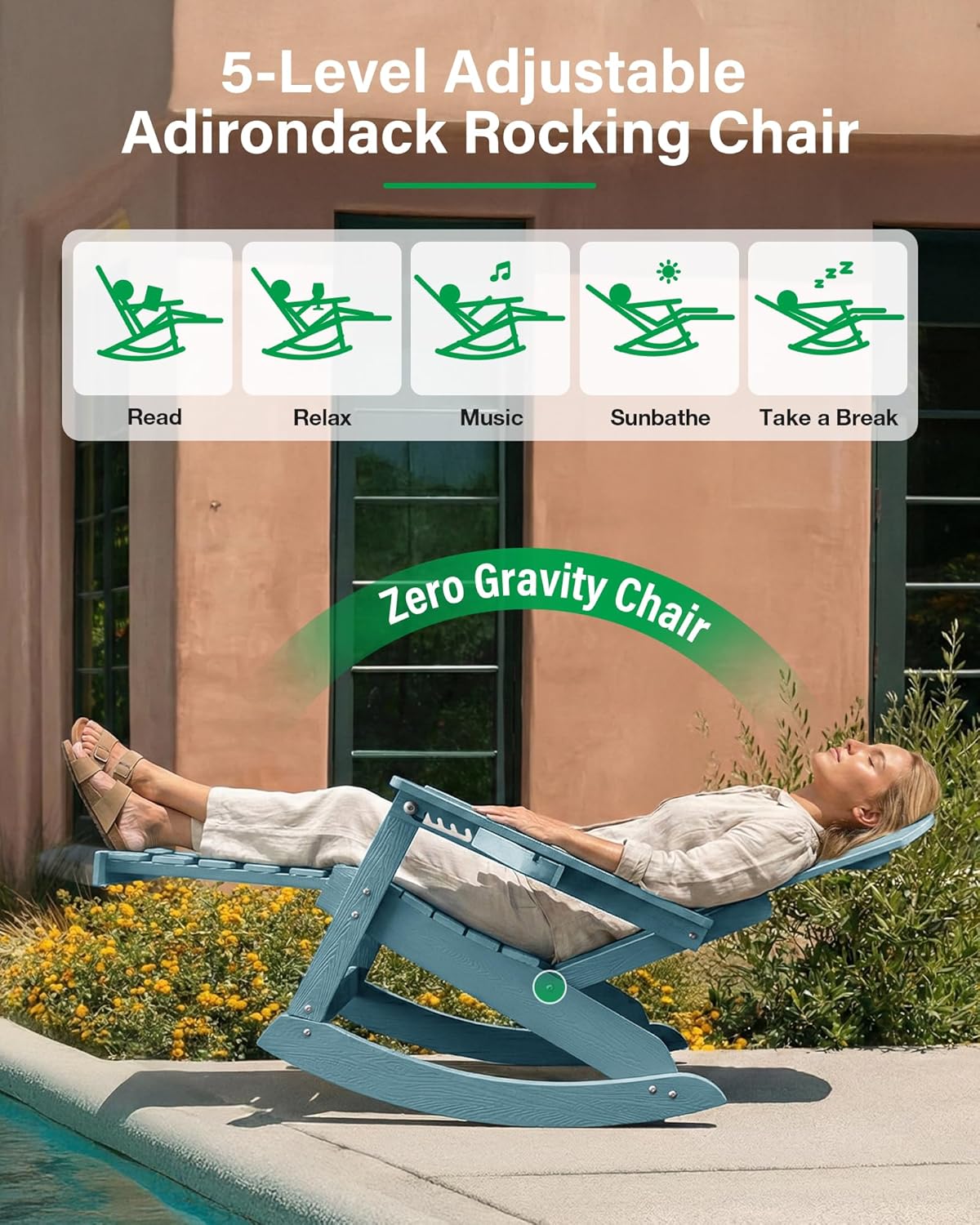 Set di 2 Sedie a Dondolo: Sedi - Adirondack Chair Wood recensione e prezzo
