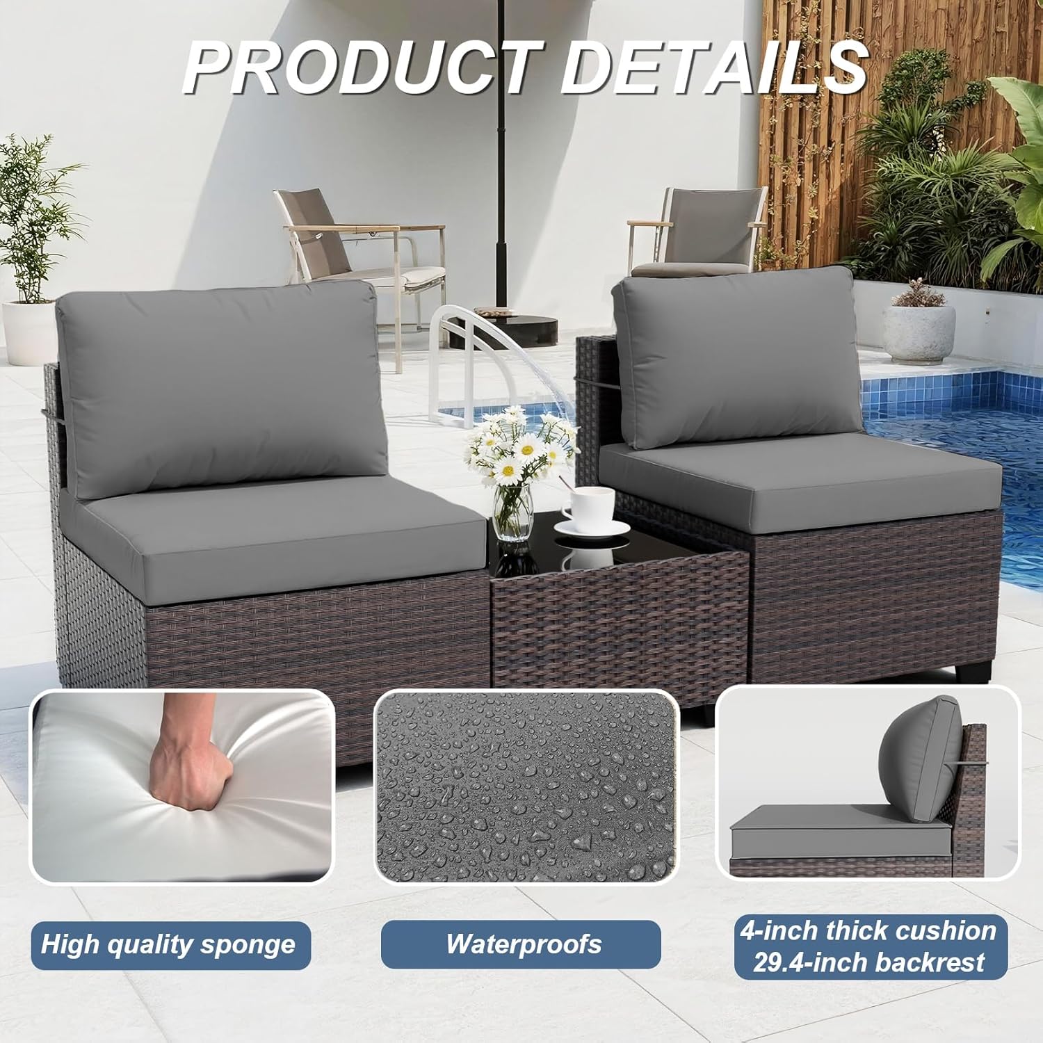 Set di Mobili da Giardino con  - Outdoor Furniture And Fire Pit recensione e prezzo
