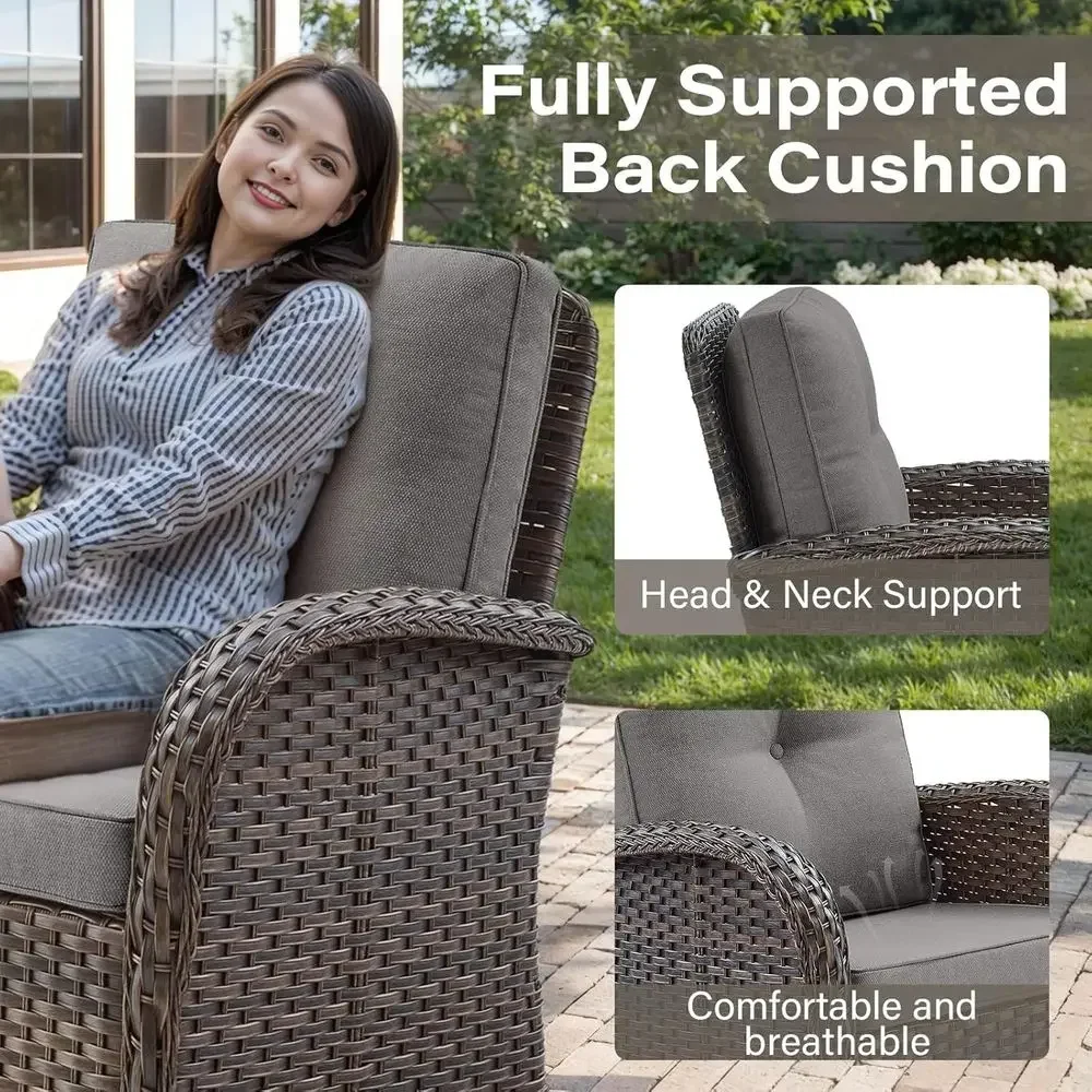 Set di 2 Sedie a Dondolo Girev - Outdoor Furniture Grey recensione e prezzo